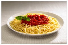 Repas congelé spaghetti